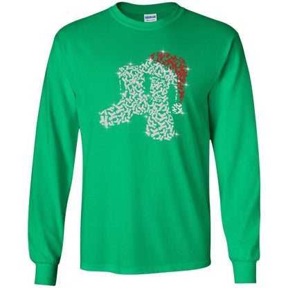 Veteran Boot With Santa Hat Merry Christmas Gift Shirt For Mens Womens Irish Green