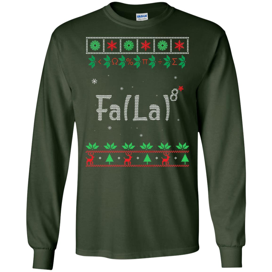 Fa La La La Mathematics X-mas Gift Shirt Forest Green