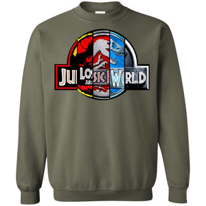 Jurassic World Movie Fan ShirtG180 Gildan Crewneck Pullover Sweatshirt 8 oz.