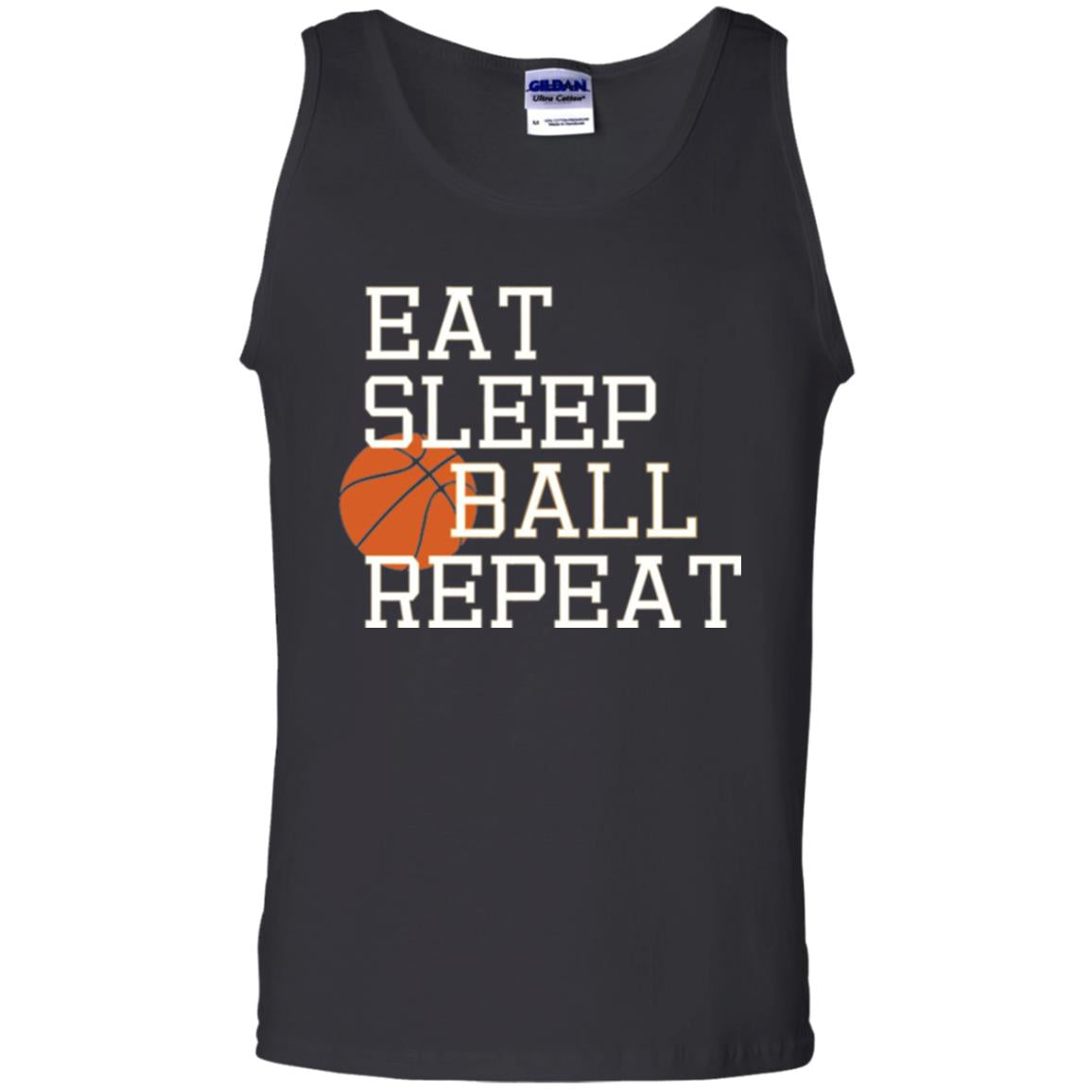 Basketball T-shirt Eat Sleep Basketball Repeat Black