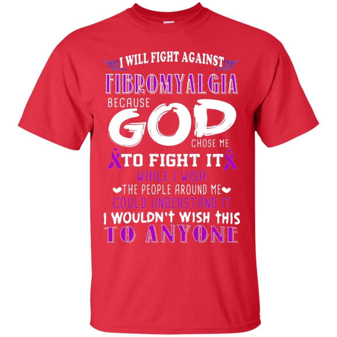Fibromyalgia Awareness Shirt I Will Fight Against Fibromyalgia Red