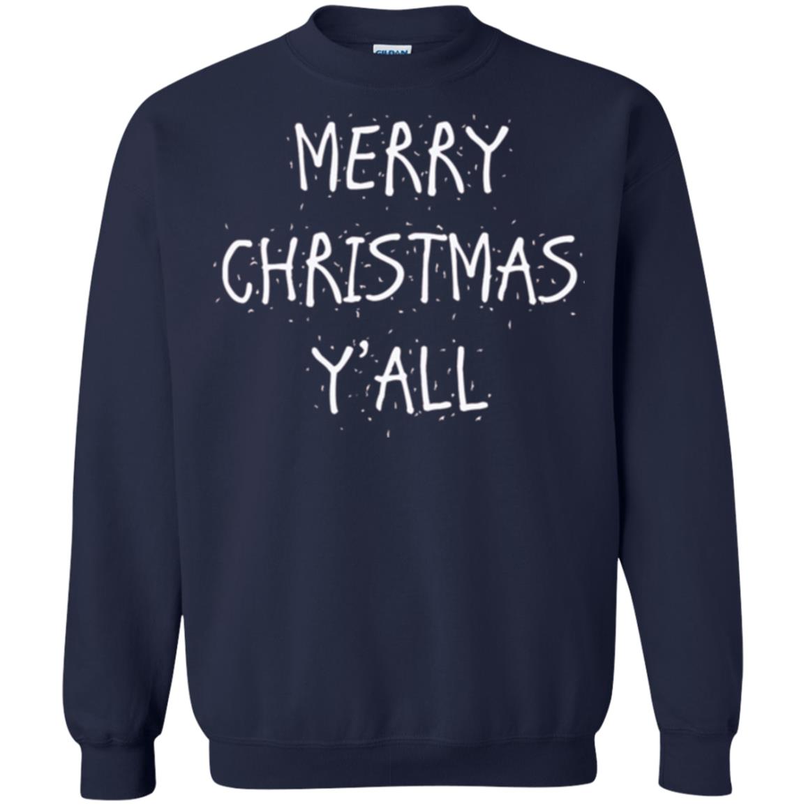 Christmas T-shirt Merry Christmas Y_all Navy
