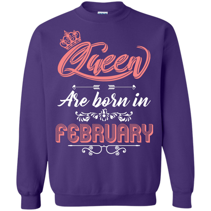 Brithday T-Shirt Queen Are Born In February Purple