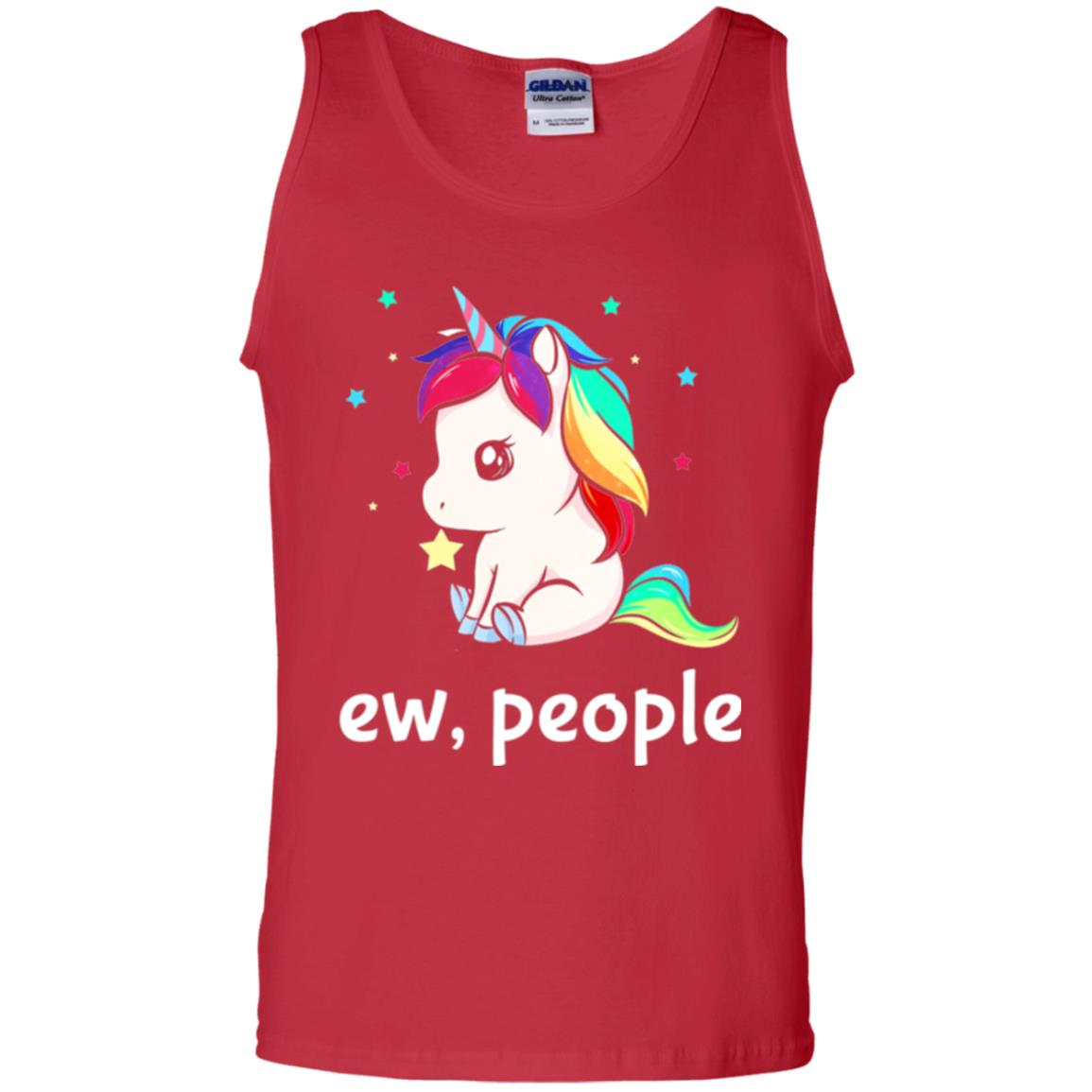 Unicorn Lover T-shirt Ew People T-shirt Red