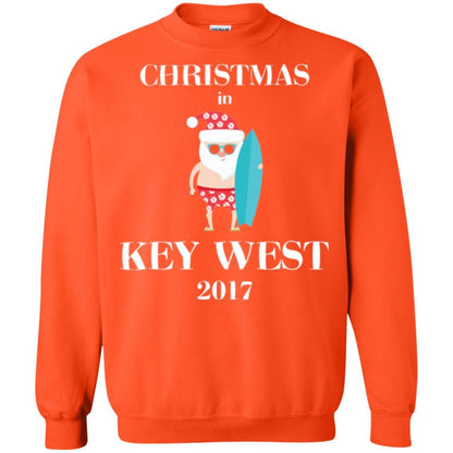 Family Vacation T-shirt Christmas In Key West 2017 Orange