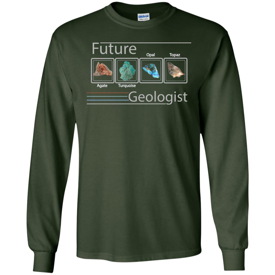 Science T-shirt Future Geologist Forest Green
