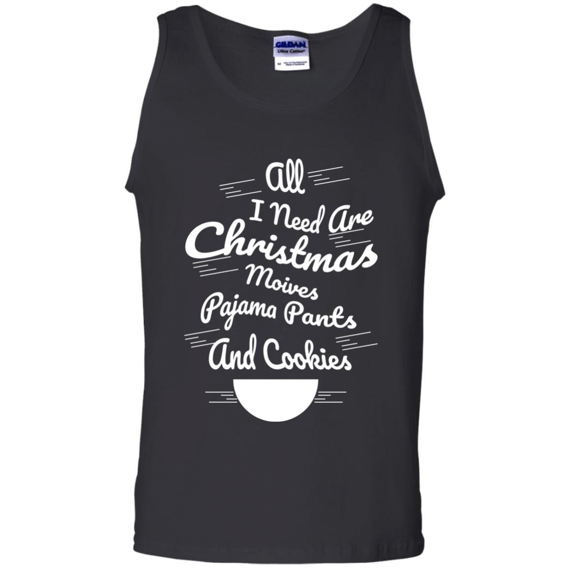 Christmas T-shirt All I Need Are Christmas Movies Pajama Pants Black
