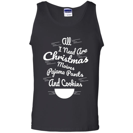 Christmas T-shirt All I Need Are Christmas Movies Pajama Pants Black