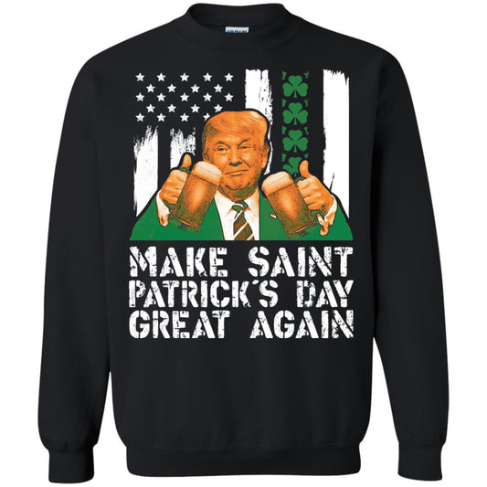 Make St Patrick_s Day Great Again Funny Trump T-shirt Black
