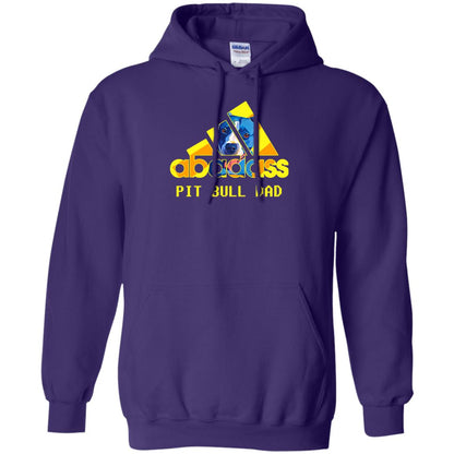 Abadass Pit Bull Dad Daddy Loves Pitbull Shirt Purple