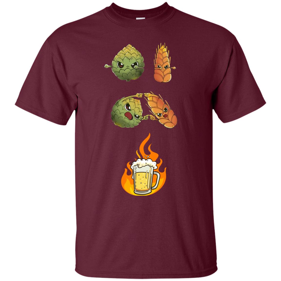 Beer Lover T-shirt Beer Fusion Maroon