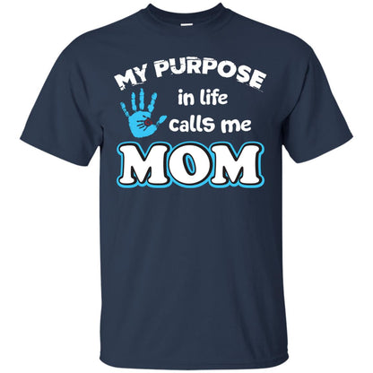 My Purpose In Life Calls Me Mom Pregnancy T-shirt For Mom Navy