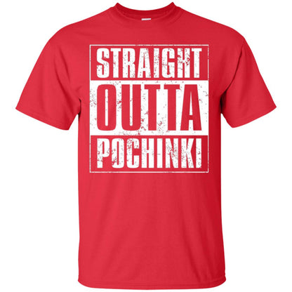 Gaming T-shirt Straight Outta Pochinki Red