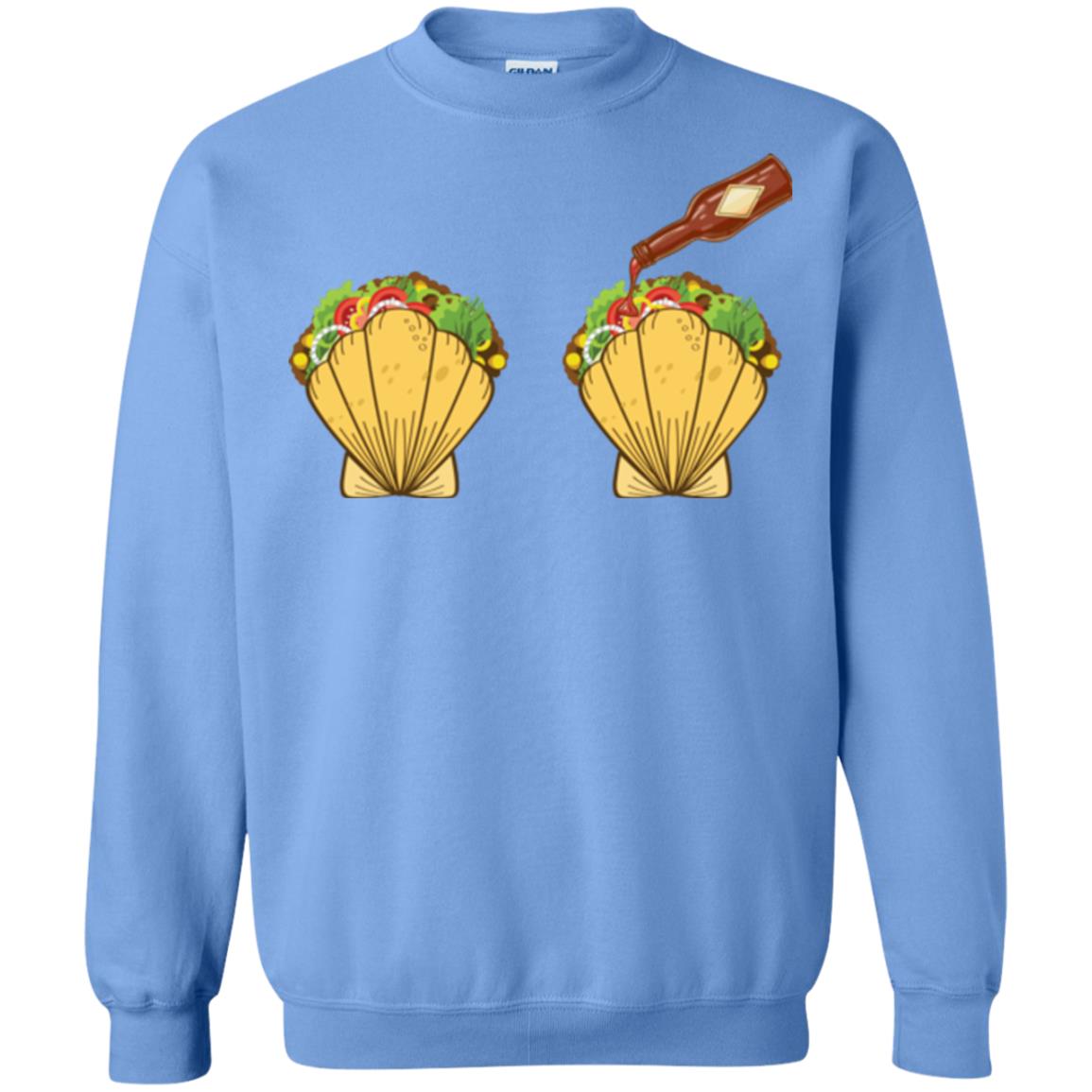 Mermaid Shell T-shirt Taco Bra And Spicy Chili Sauce Carolina Blue