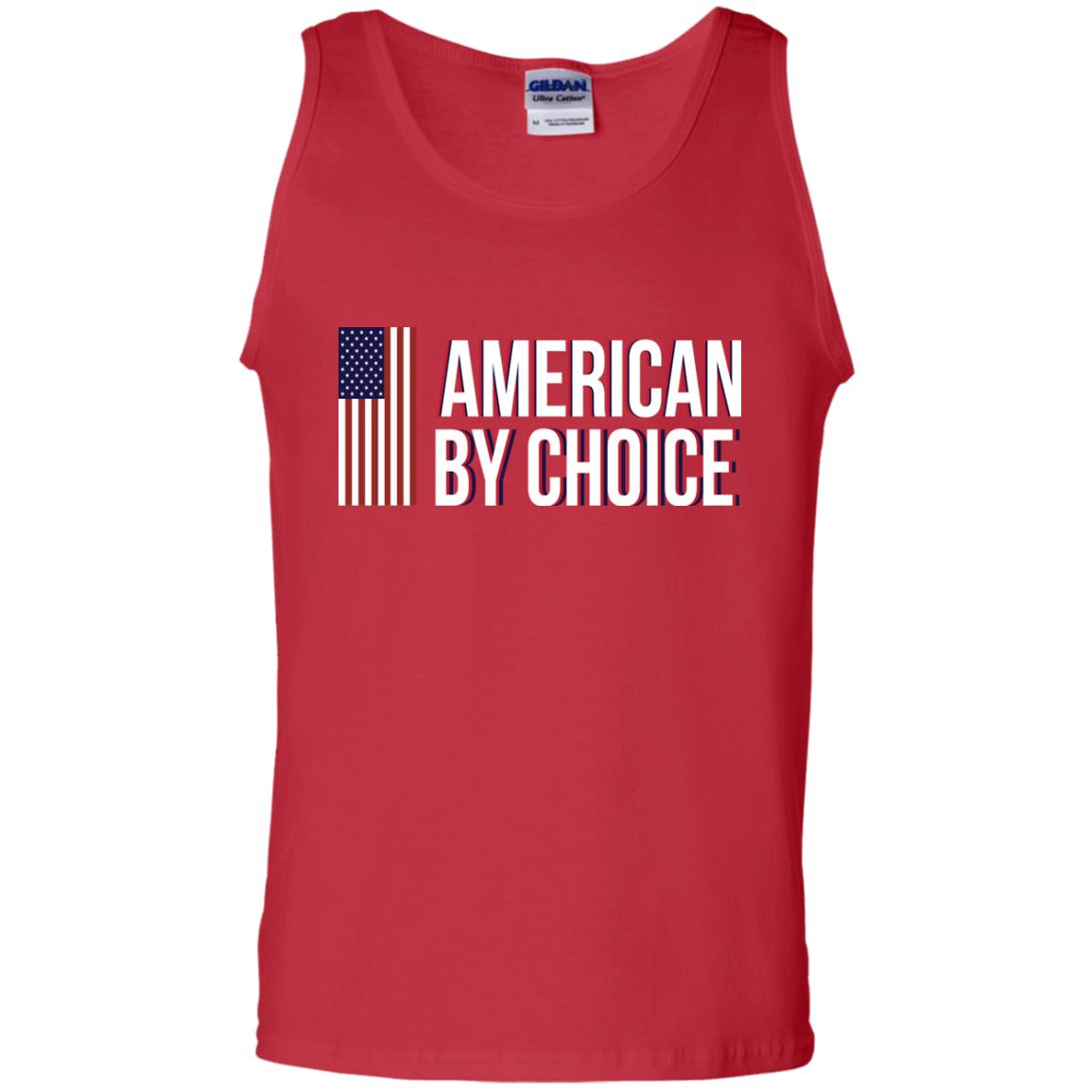 Flag Of American By Choice T-shirt Red