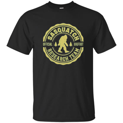Squatchin Gone T-shirt Finding Sasquatch Bigfoot Research Team Black