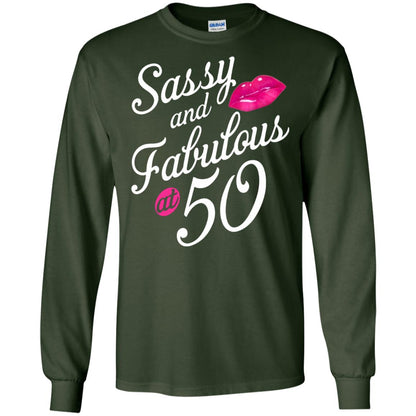 50th Birthday T-shirt Sassy And Fabulous At 50 Forest Green