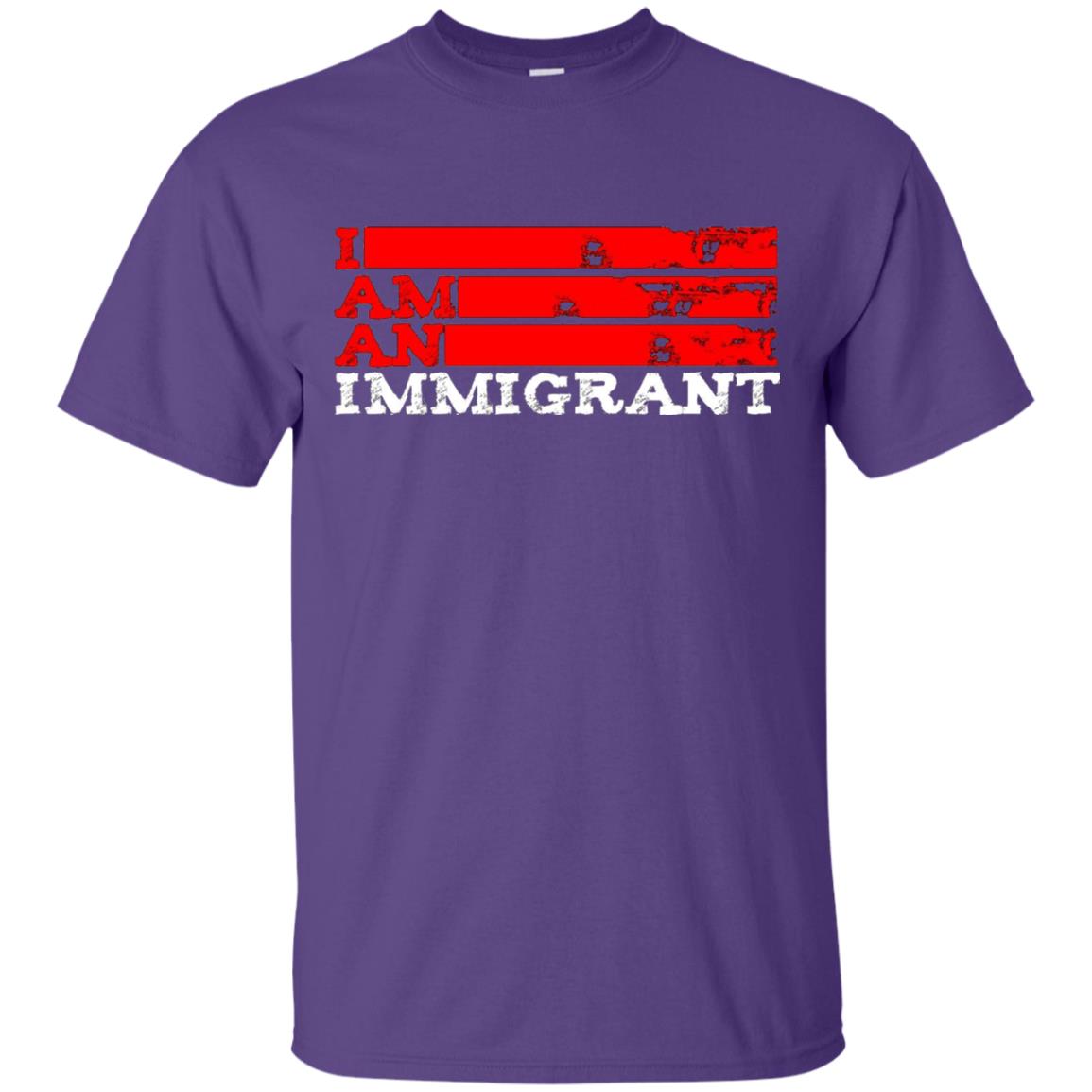 Anti Trump T-shirt Political Tee I Am An Immigrant Political Purple