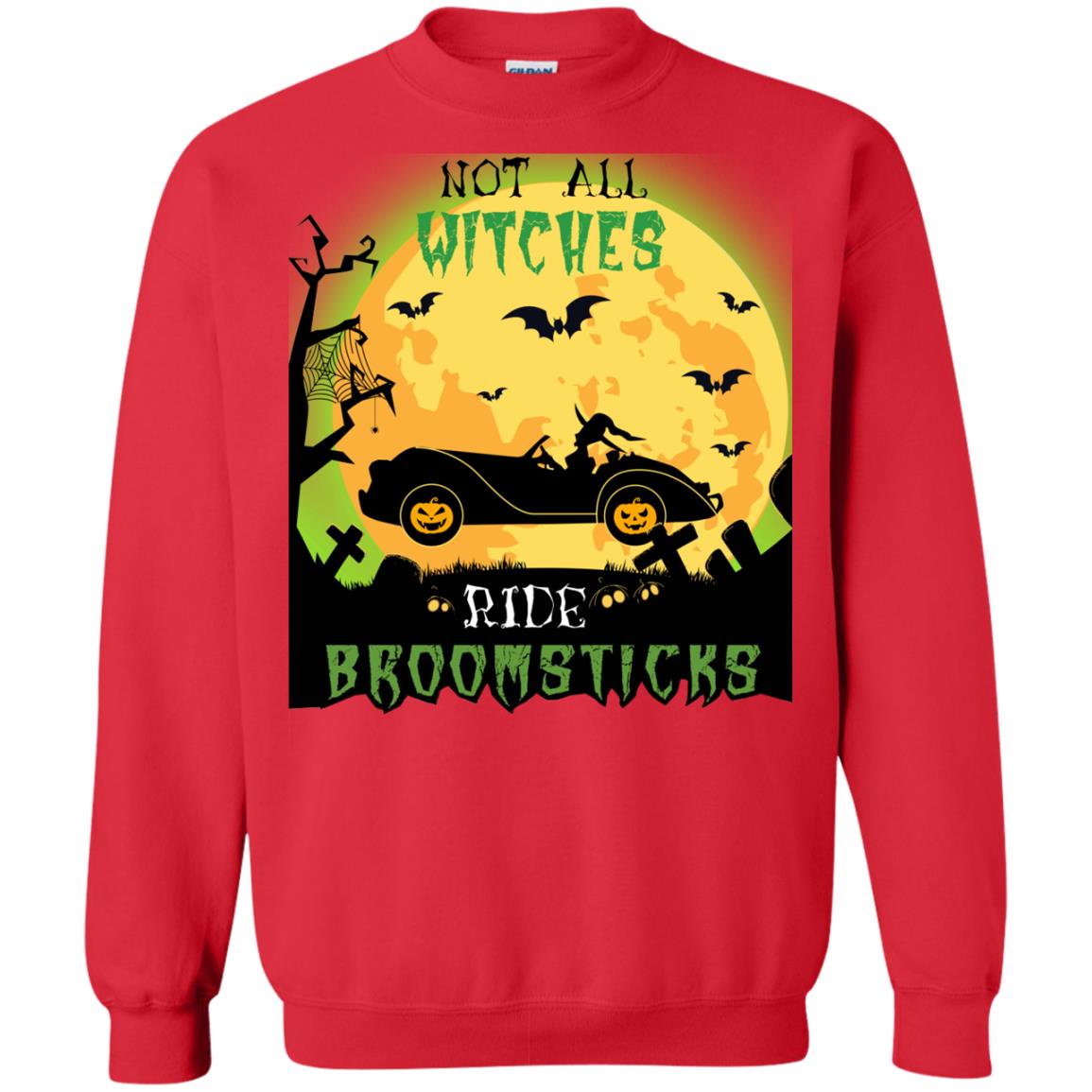 Not All Witches Ride Broomsticks Witches Drive Car Funny Halloween Shirt Red