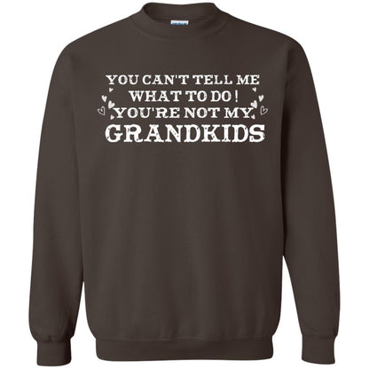 You Can't Tell Me What To Do You're Not My Grandkids Grandparents Gift Shirt Dark Chocolate
