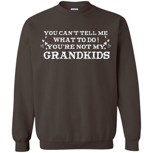 You Can't Tell Me What To Do You're Not My Grandkids Grandparents Gift ShirtG180 Gildan Crewneck Pullover Sweatshirt 8 oz.