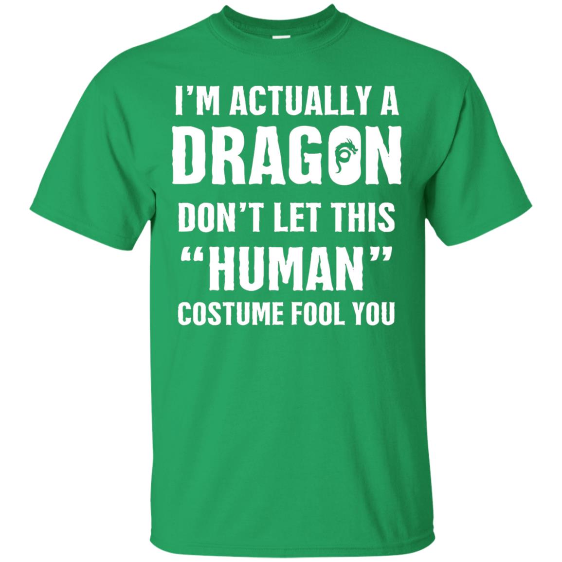 I_m Actually A Dragon Funny Halloween T-shirt Irish Green
