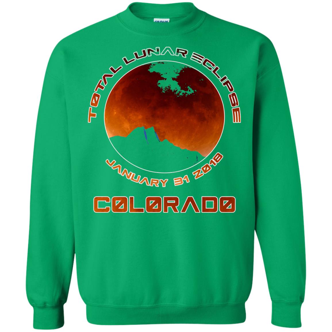 Colorado Lunar Eclipse 2018 T-shirt January 31 Irish Green