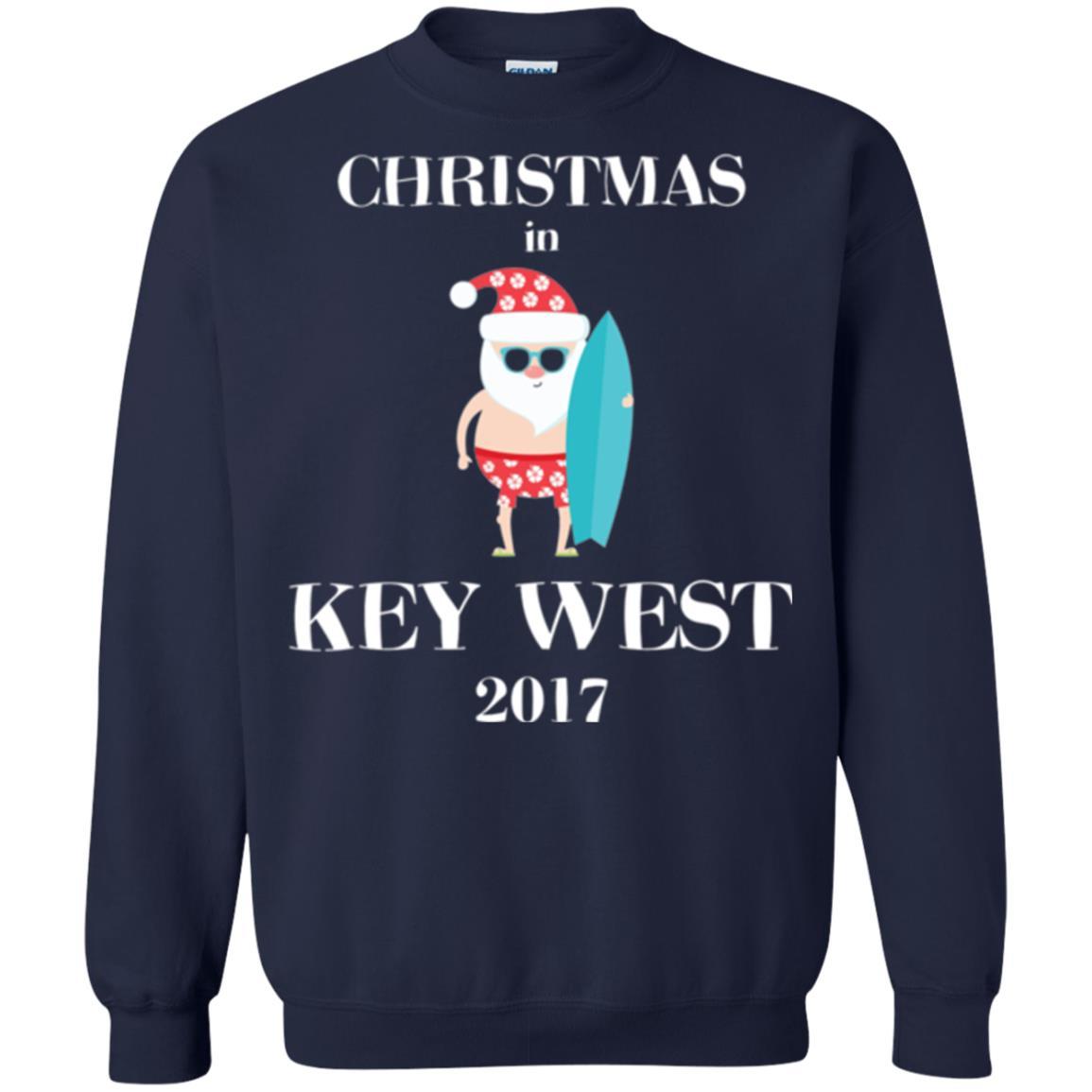 Family Vacation T-shirt Christmas In Key West 2017 Navy