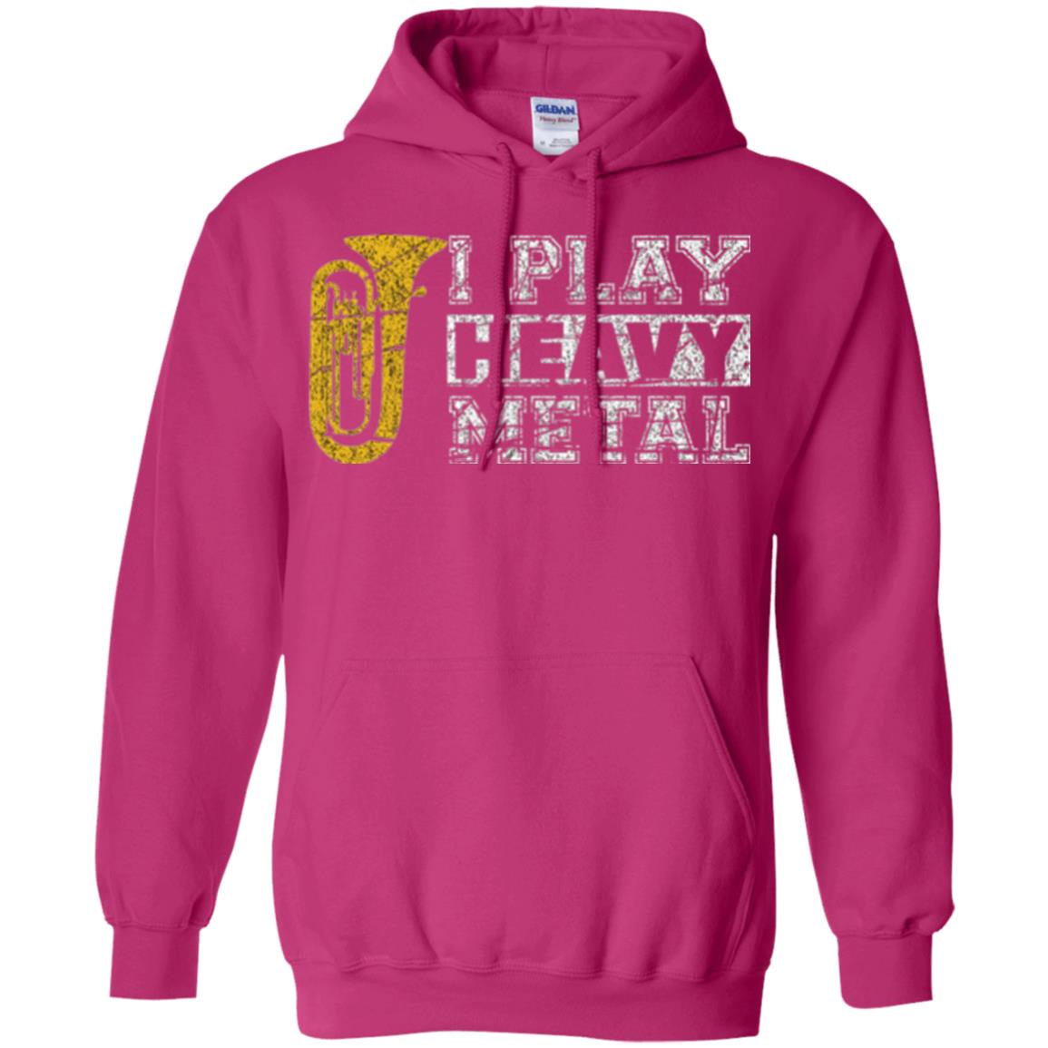 Funny Band Distressed T-shirt I Play Heavy Metal Heliconia