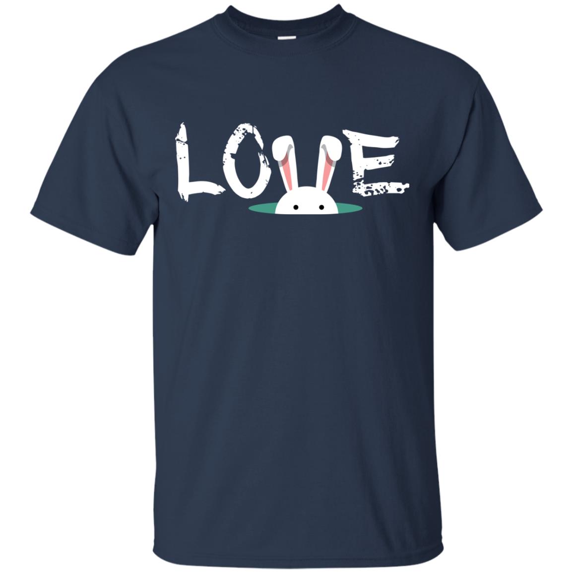 Love Easter Bunny Gift Shirt For Family Navy