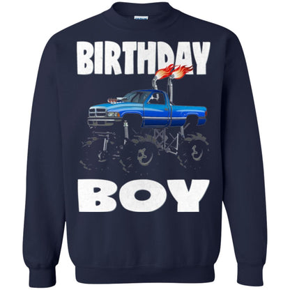 Monster Truck T-shirt Birthday Boy Vintage Navy