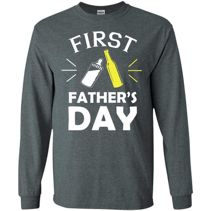 First Father's Day Shirt Dark Heather