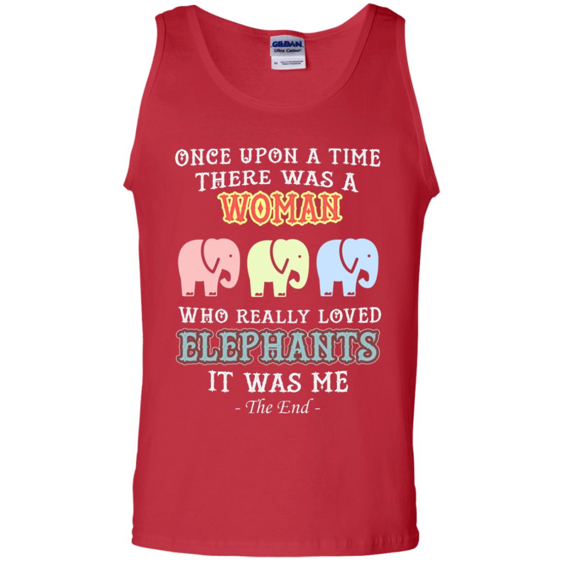 There Was A Woman Who Really Loved Elephants It Was Me Shirt Red
