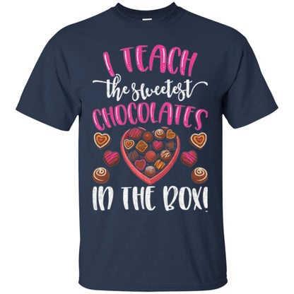 Valentines Day T-shirt I Teach The Sweetest Chocolates In The Box Navy