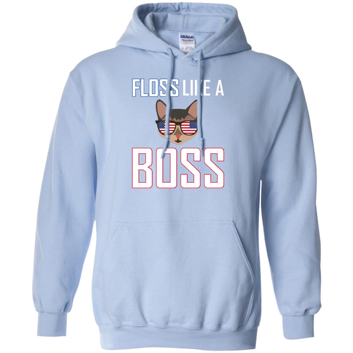 Floss Like A Boss Cat Shirt Light Blue