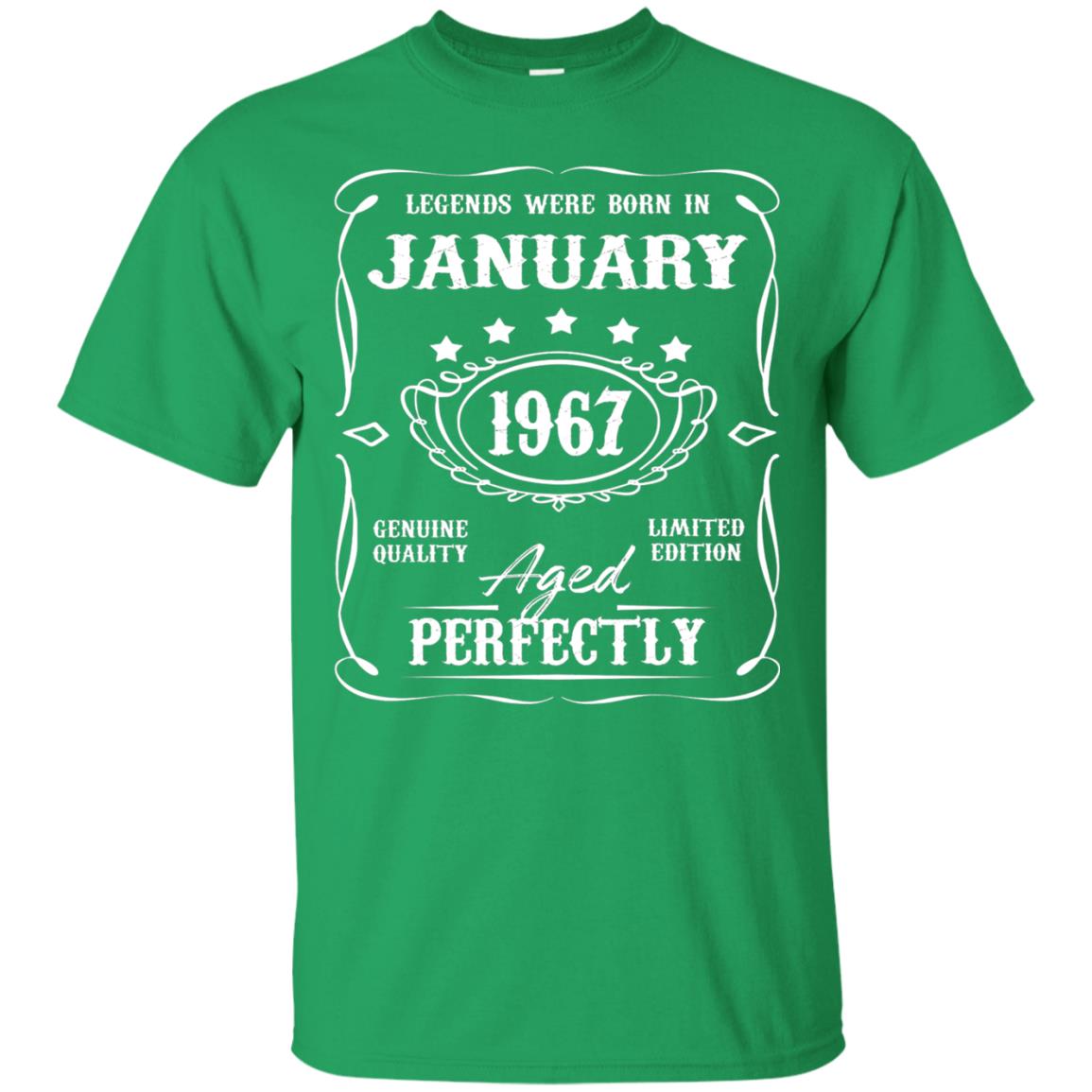 Legends Were Born In January 1967 51th Birthday T-shirt Irish Green