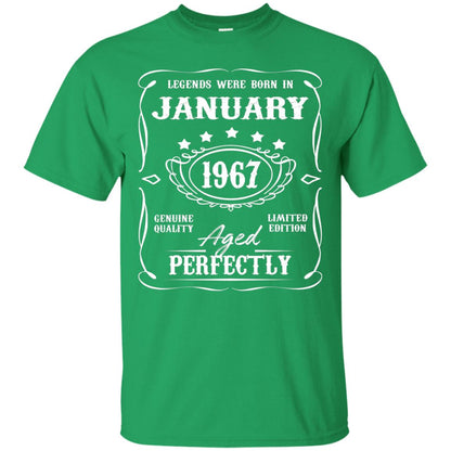Legends Were Born In January 1967 51th Birthday T-shirt Irish Green