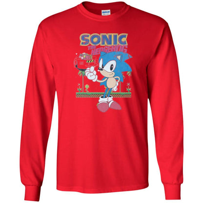 Gamer T-shirt Sega Sonic The Hedgehog Battles Dr. Eggman Robotnik Red