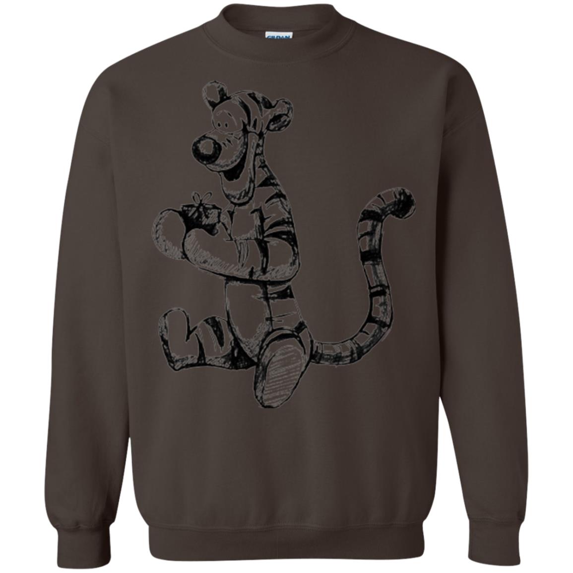 Movie T-shirt Tigger Sketch Dark Chocolate