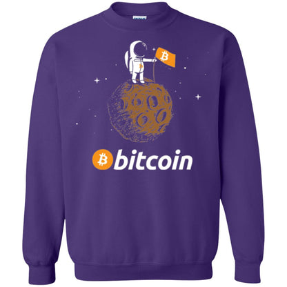 Bitcoin T-shirt Featuring Astronaut Purple