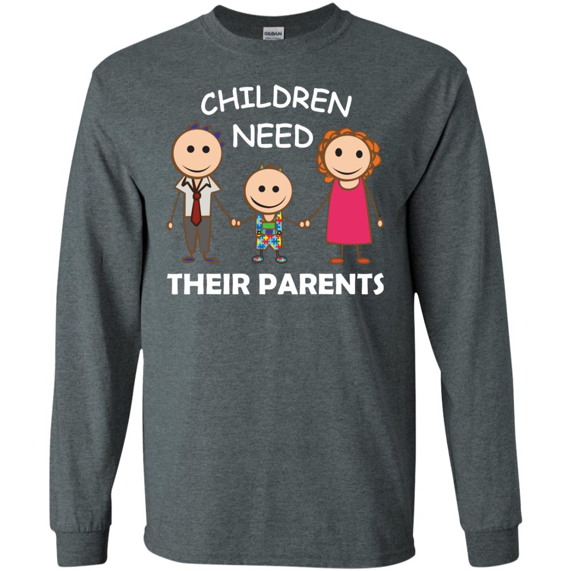 Children Need Their Parents End Separation Family Shirt Dark Heather