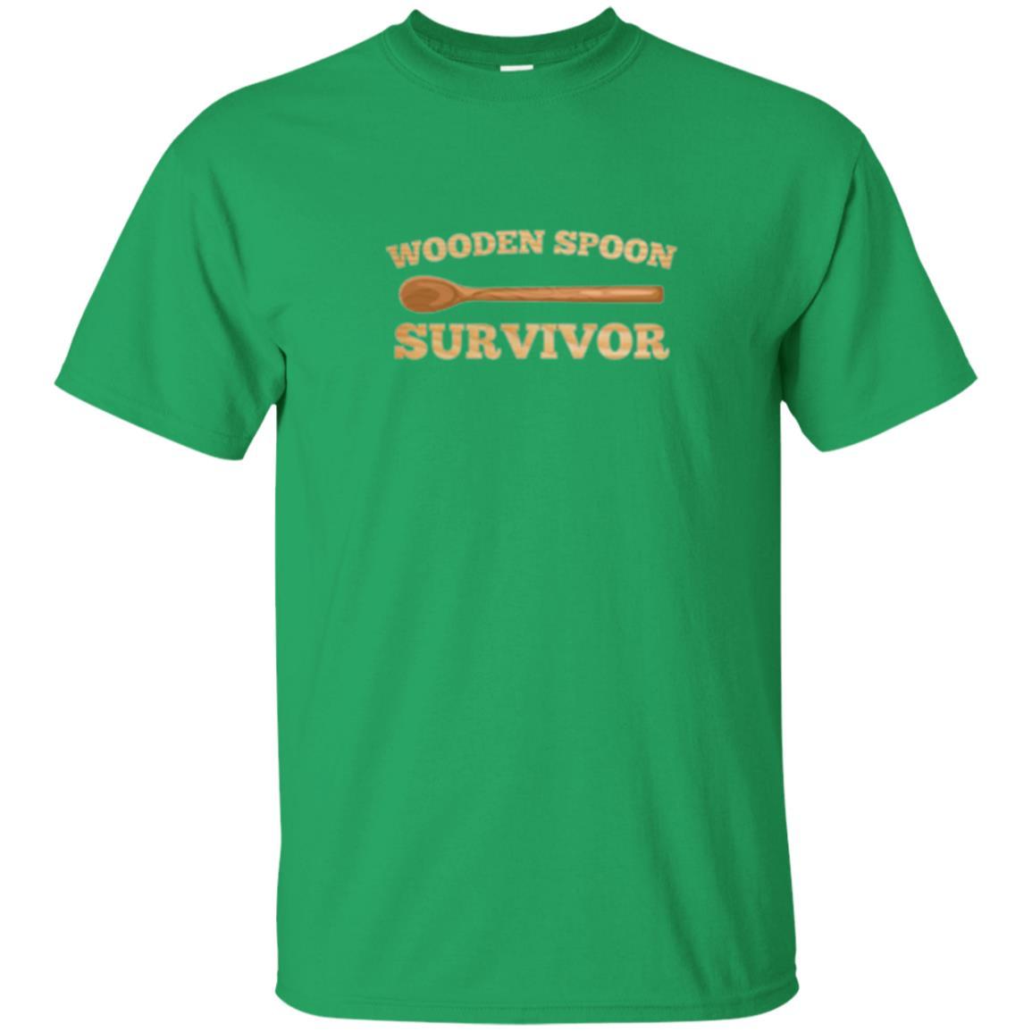 Sarcastic T-shirt Wooden Spoon Survivor T-shirt Irish Green