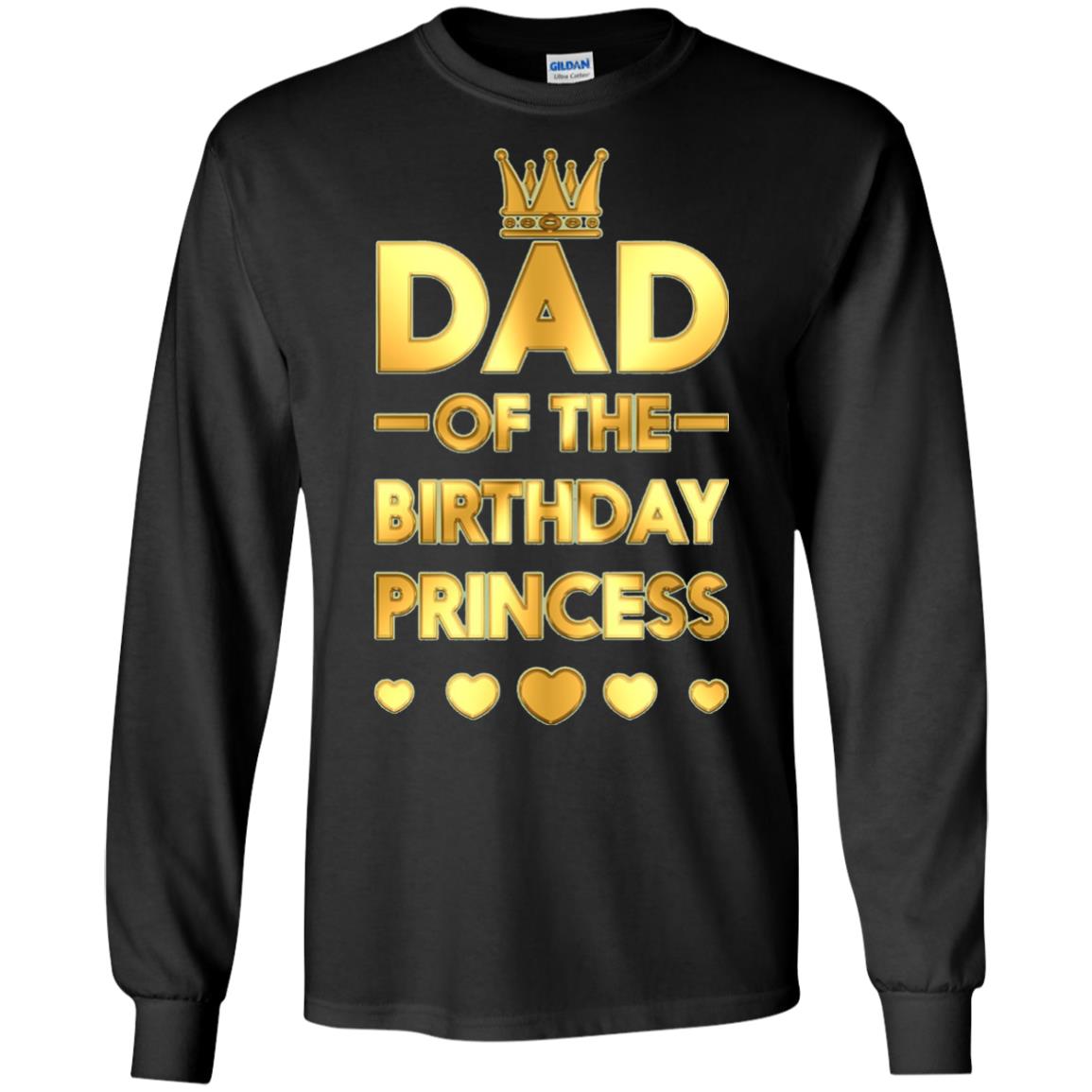 Dad Of The Birthday Princess Family T-shirt Black