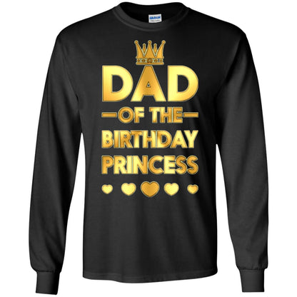 Dad Of The Birthday Princess Family T-shirt Black