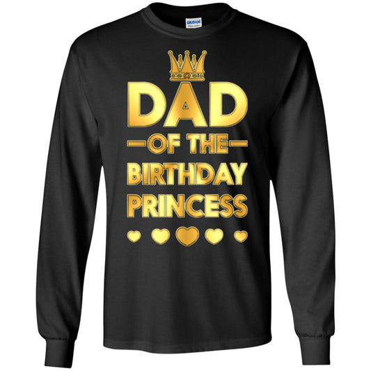 Dad Of The Birthday Princess Family T-shirt Black