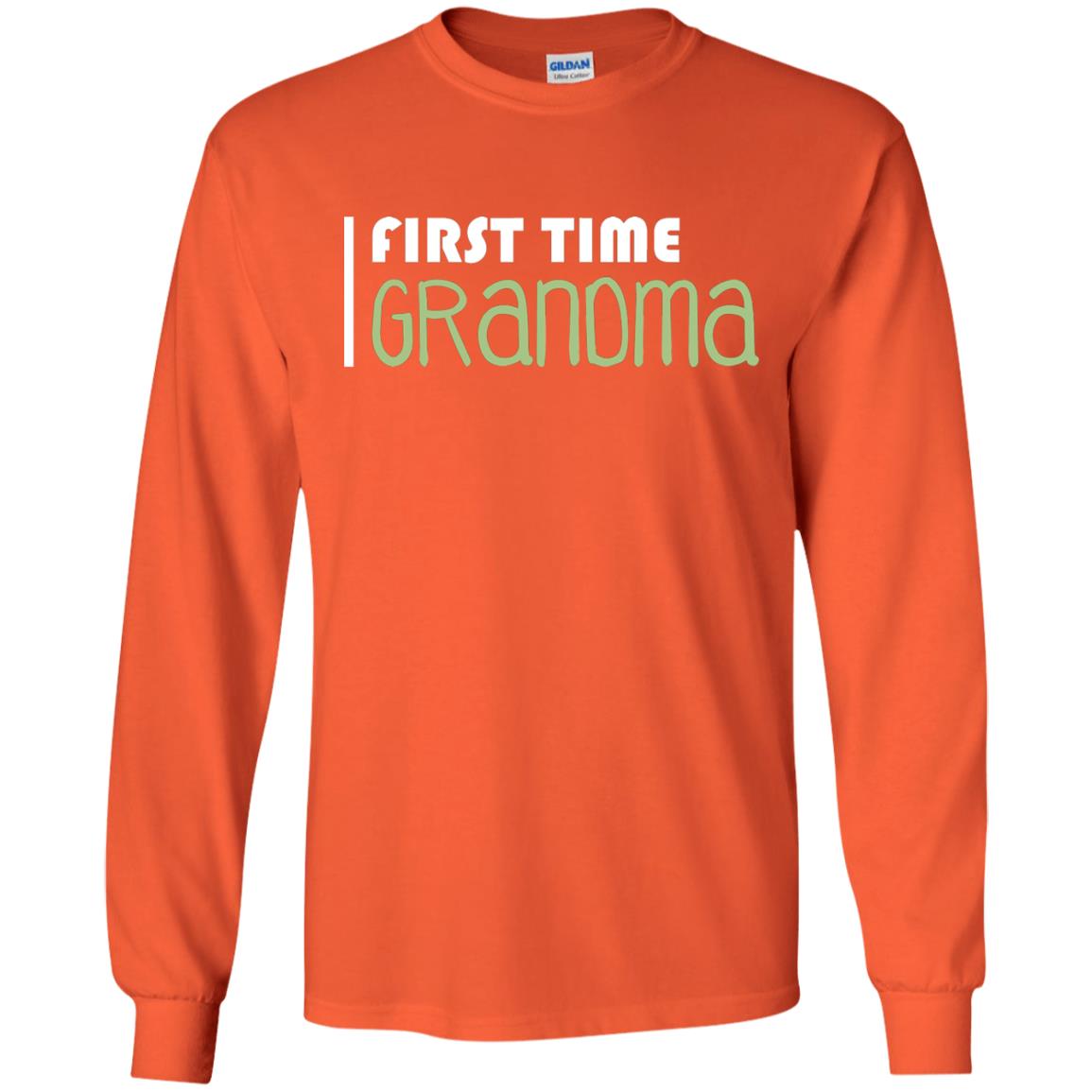 First Time Grandma Shirt Orange