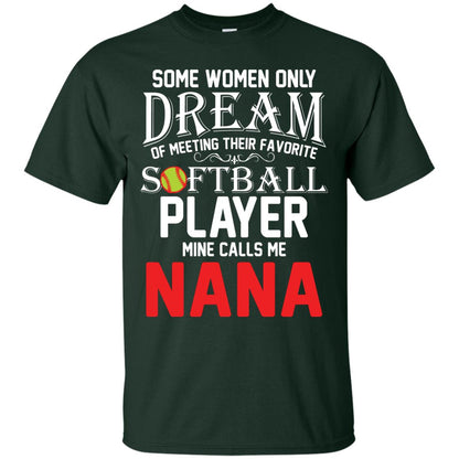 Softball Player Mine Calls Me Nana Softball Gift Shirt For Nana Forest