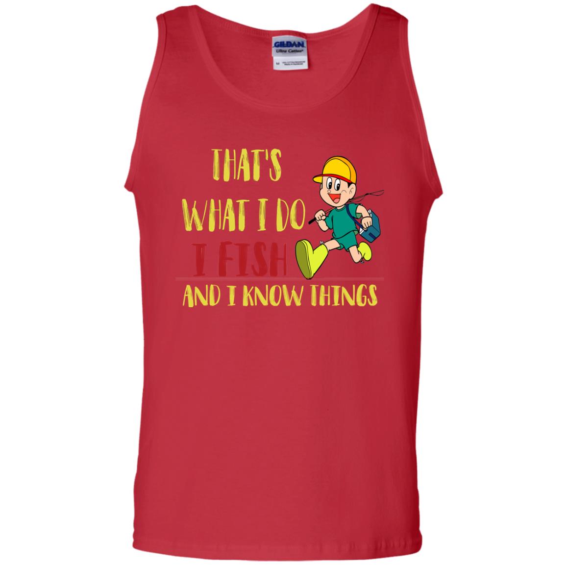 That's What I Do I Fish And I Know Things Fishing Lovers Shirt Red