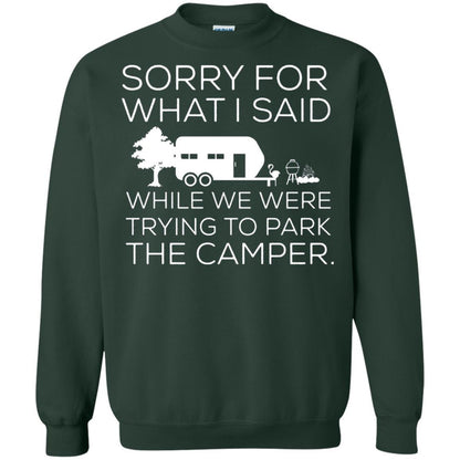 Camping T-shirt We Were Trying To Park The Camper Forest Green