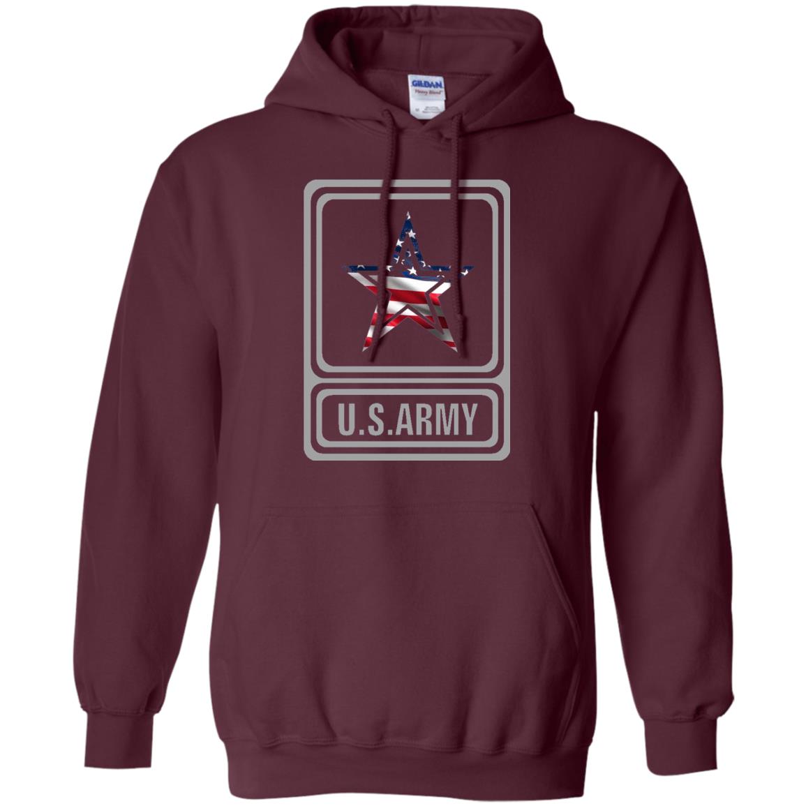 United States Army Original Us Flag T-shirt Maroon